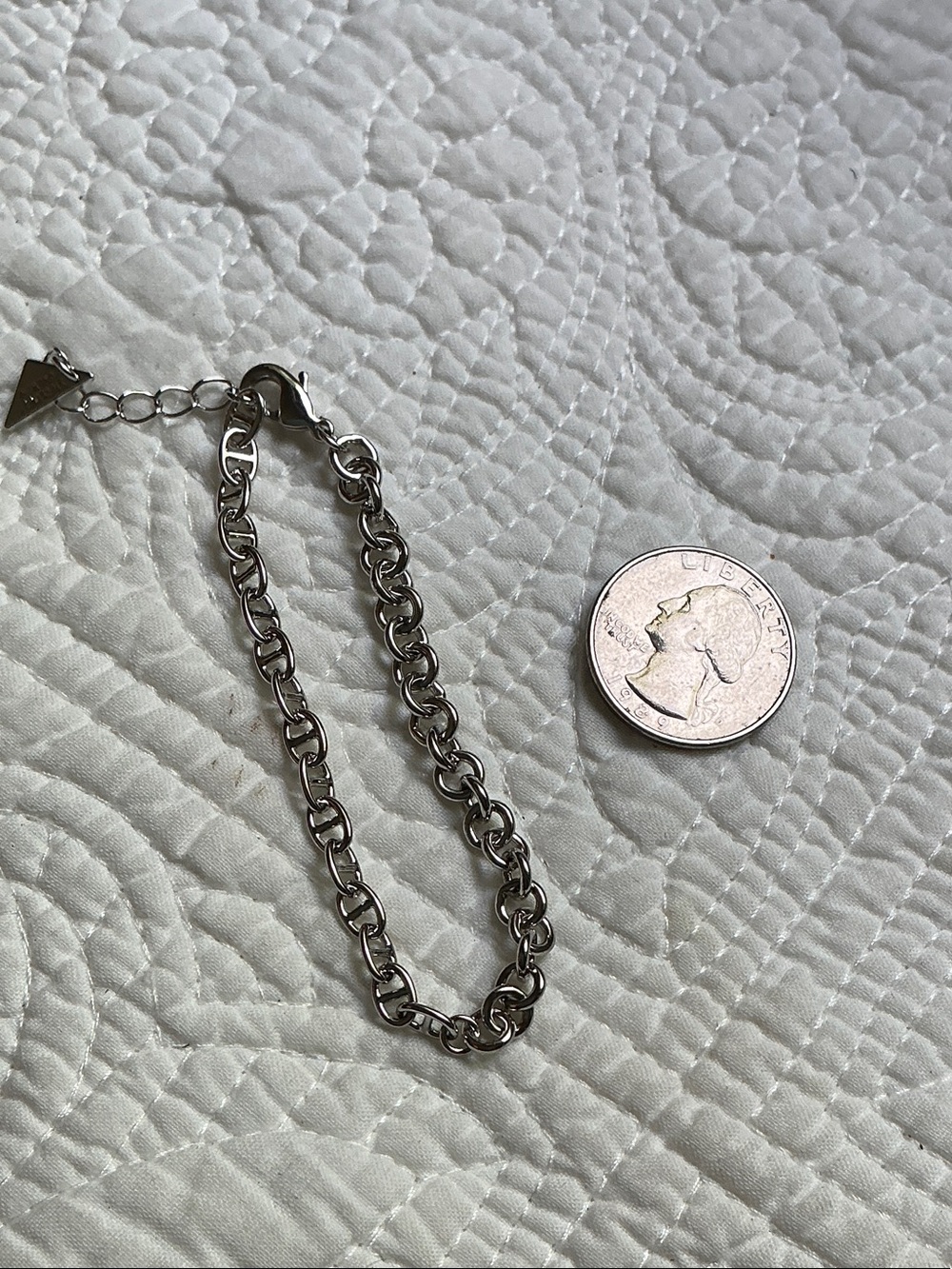 Sterling Forever Silver-Tone Women's Chain Bracelet - Classic Link Design